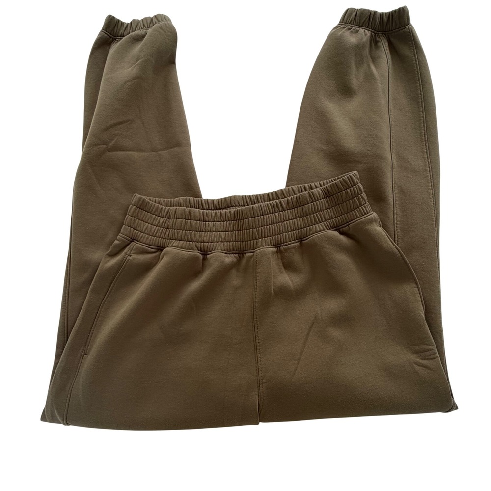 Abercrombie & Fitch YPB neoKNIT Jogger Sweatpants Brown High Rise Women's Size L